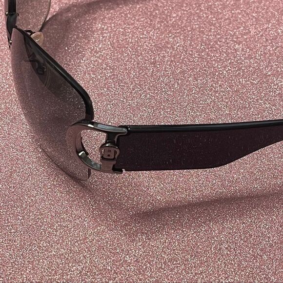 Dior Women's Black & Green Gradient Wrap Belt Buckle Logo Sunglasses - Picture 11 of 16